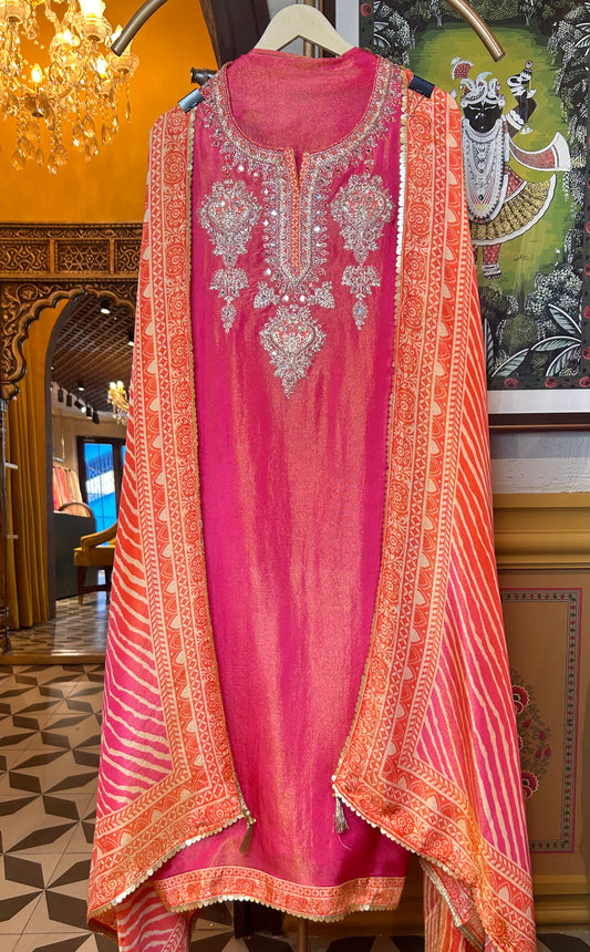 Zeyra Shimmer Organza Suit