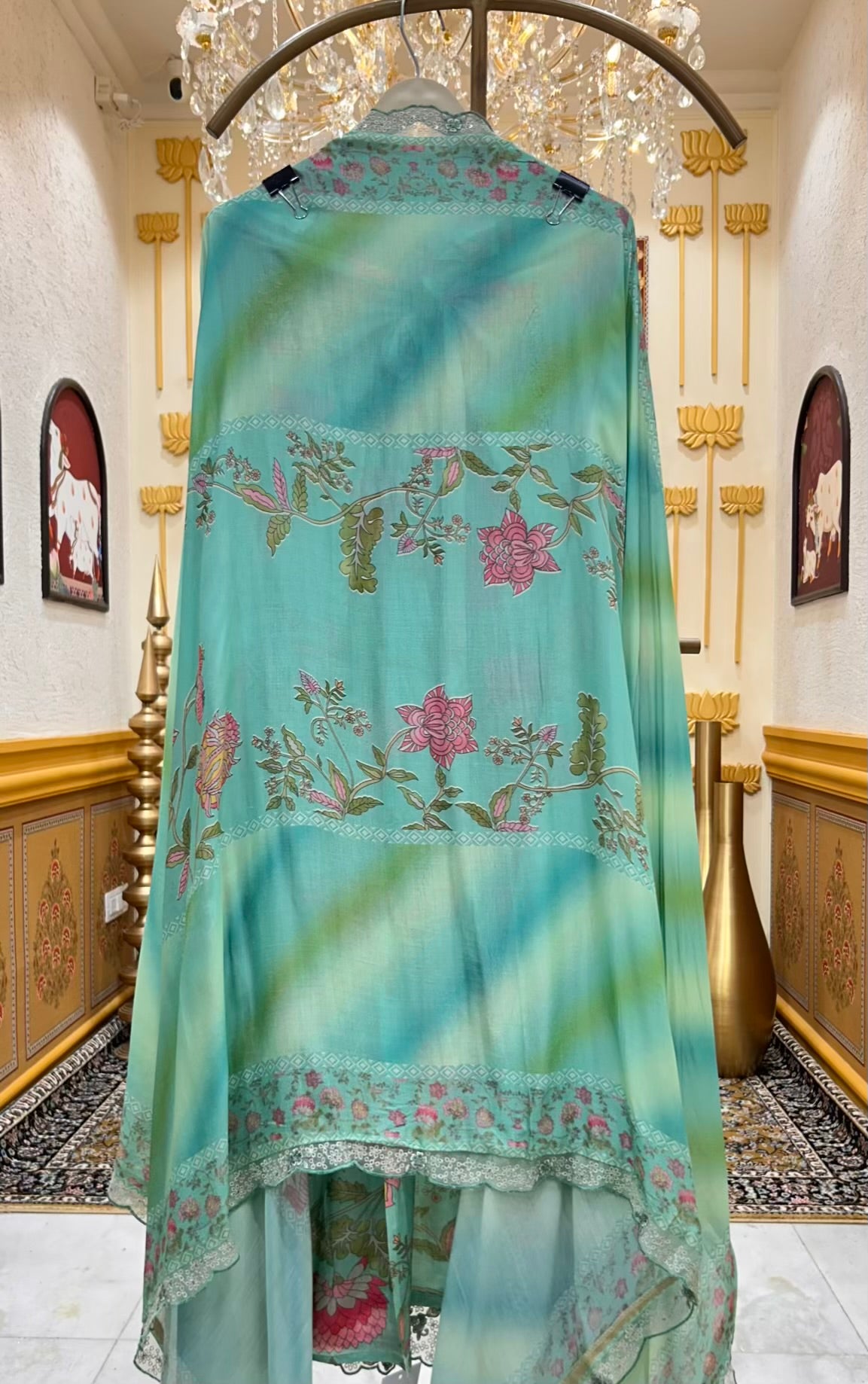 Zehna Pastel Bloom Suit (Green)
