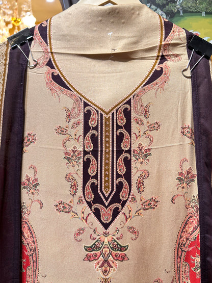 Pashvani Digital Suit (Wine)