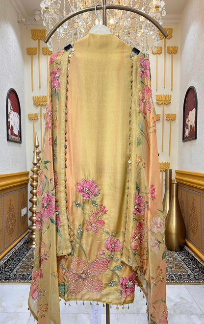 Rangmira Shimmer Suit (Yellow)