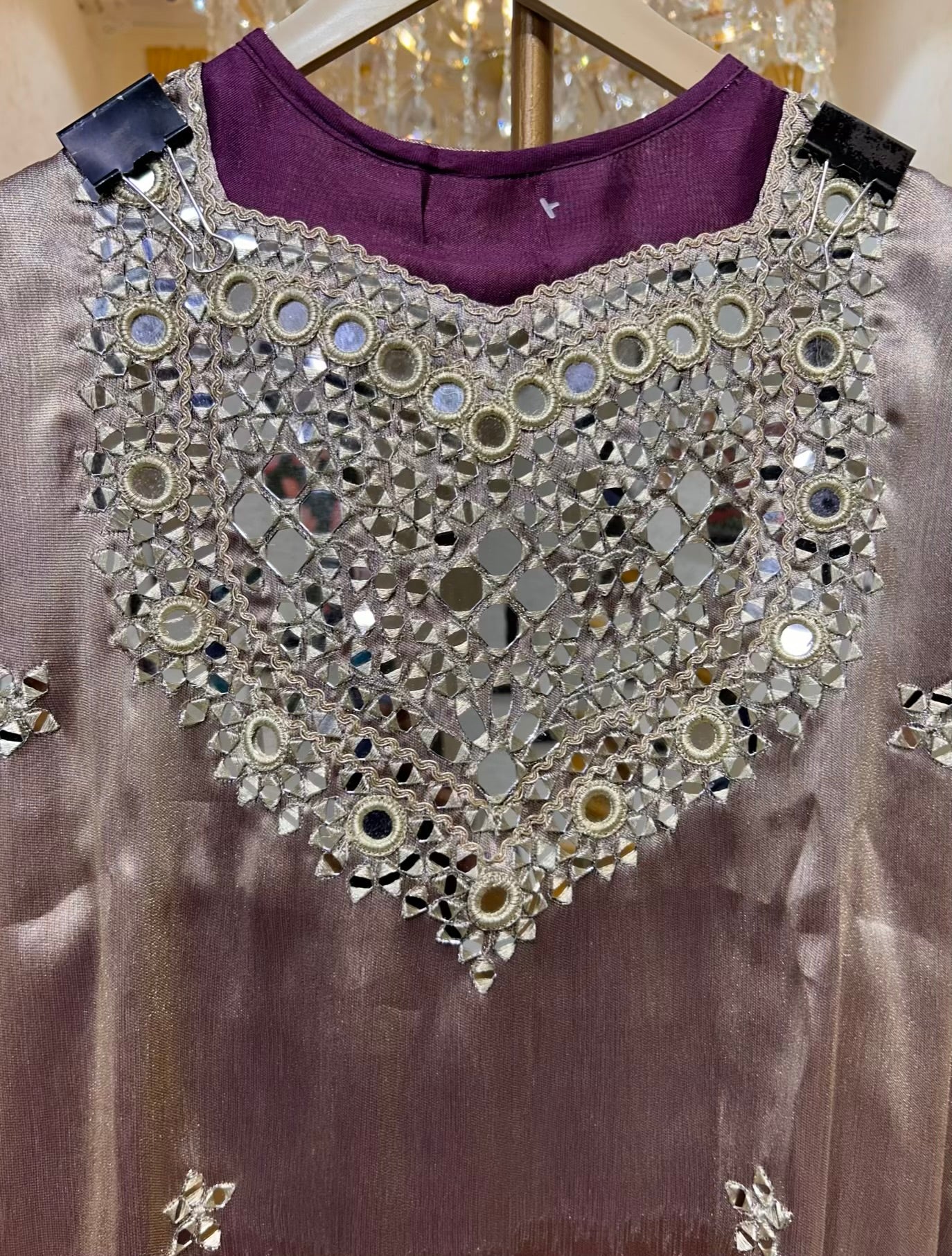 Noorza Aaina Farshi Set (Purple)