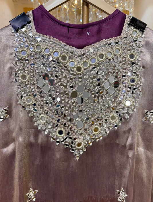 Noorza Aaina Farshi Set (Purple)