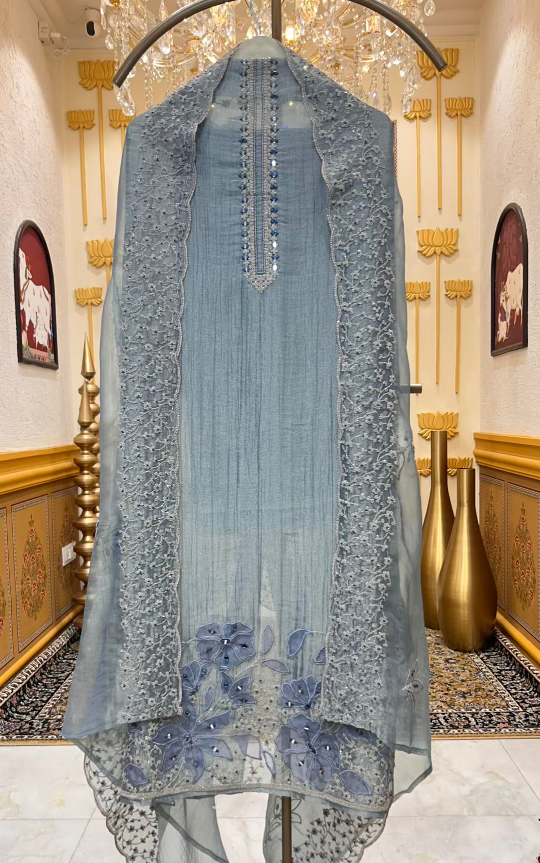 Raveena Aaina Dori Suit (Blue)
