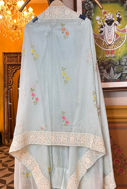 Sumbul Mul Chanderi Suit (Blue) ji