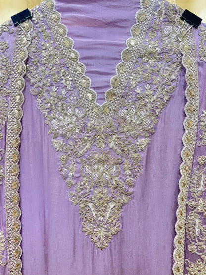Zareen Satin Silk Suit