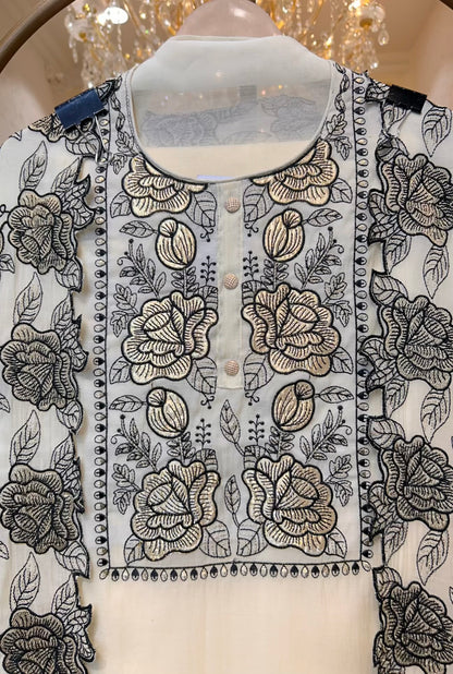 Aariza Leather Naqsh Suit