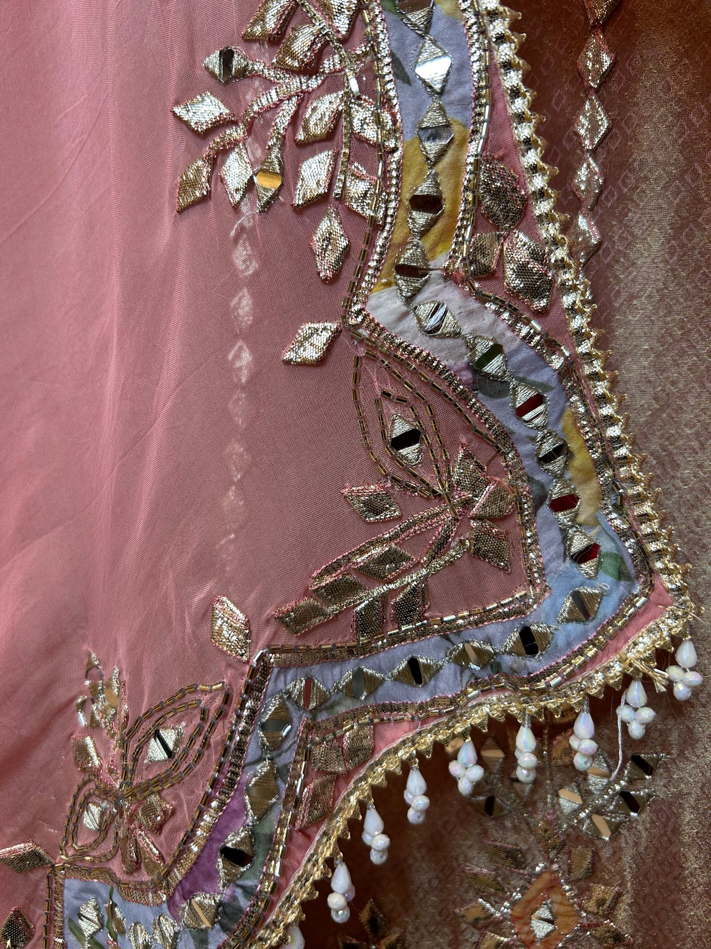 Ruvani Organza Suit (Pink)