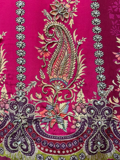 Avnira Crepe Suit (Magenta)