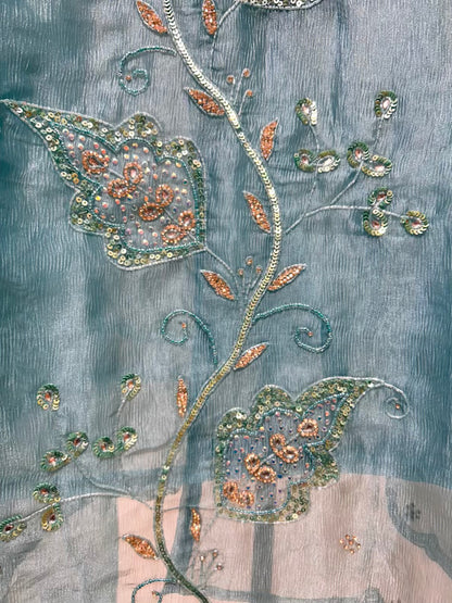 Ayleen Shimmer Stone Suit (Peacock Blue)