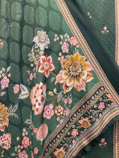 Mahira-é-Pashm Suit (Green)