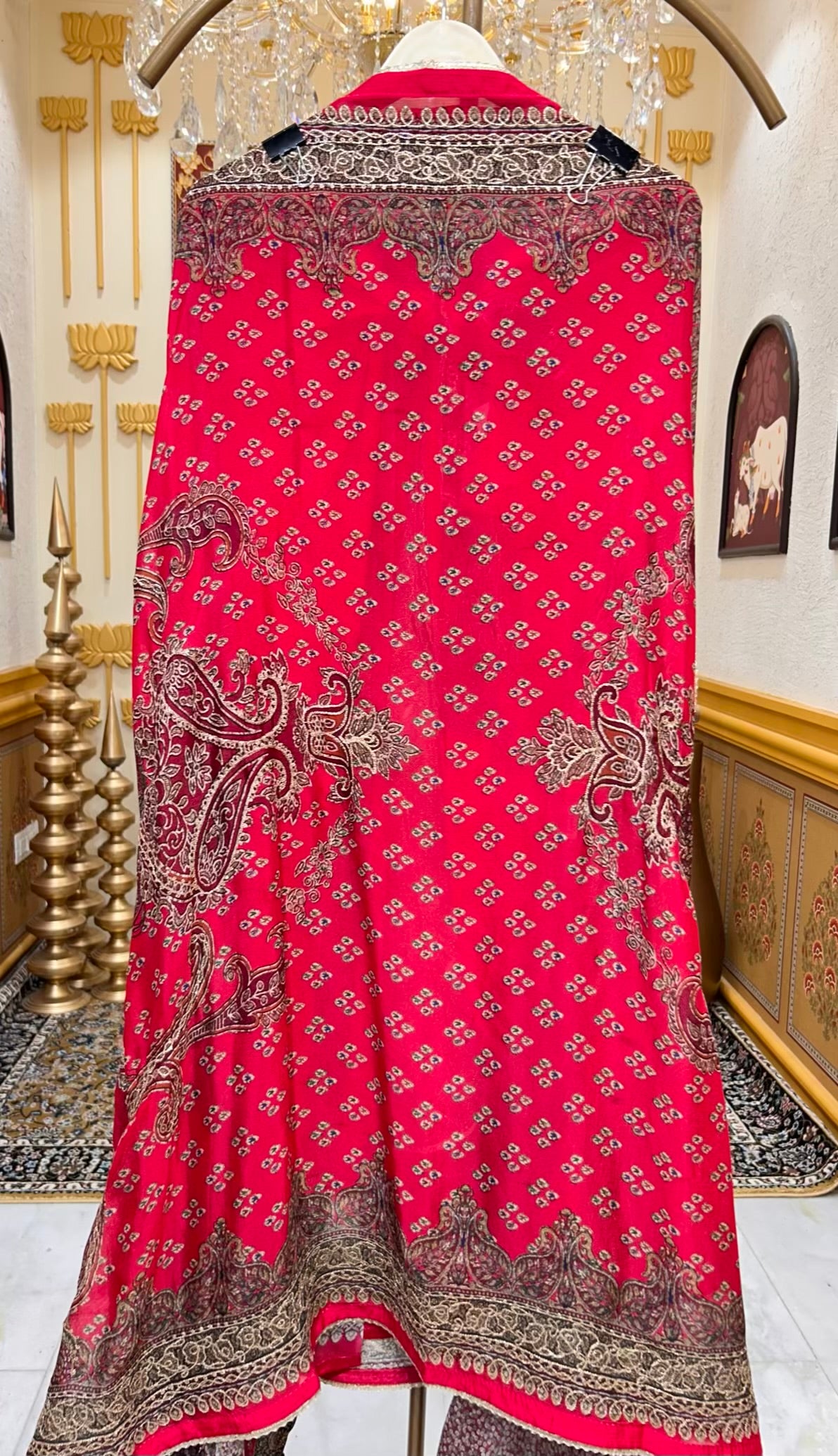 Ishqra Zari Bloom Suit (Magenta)
