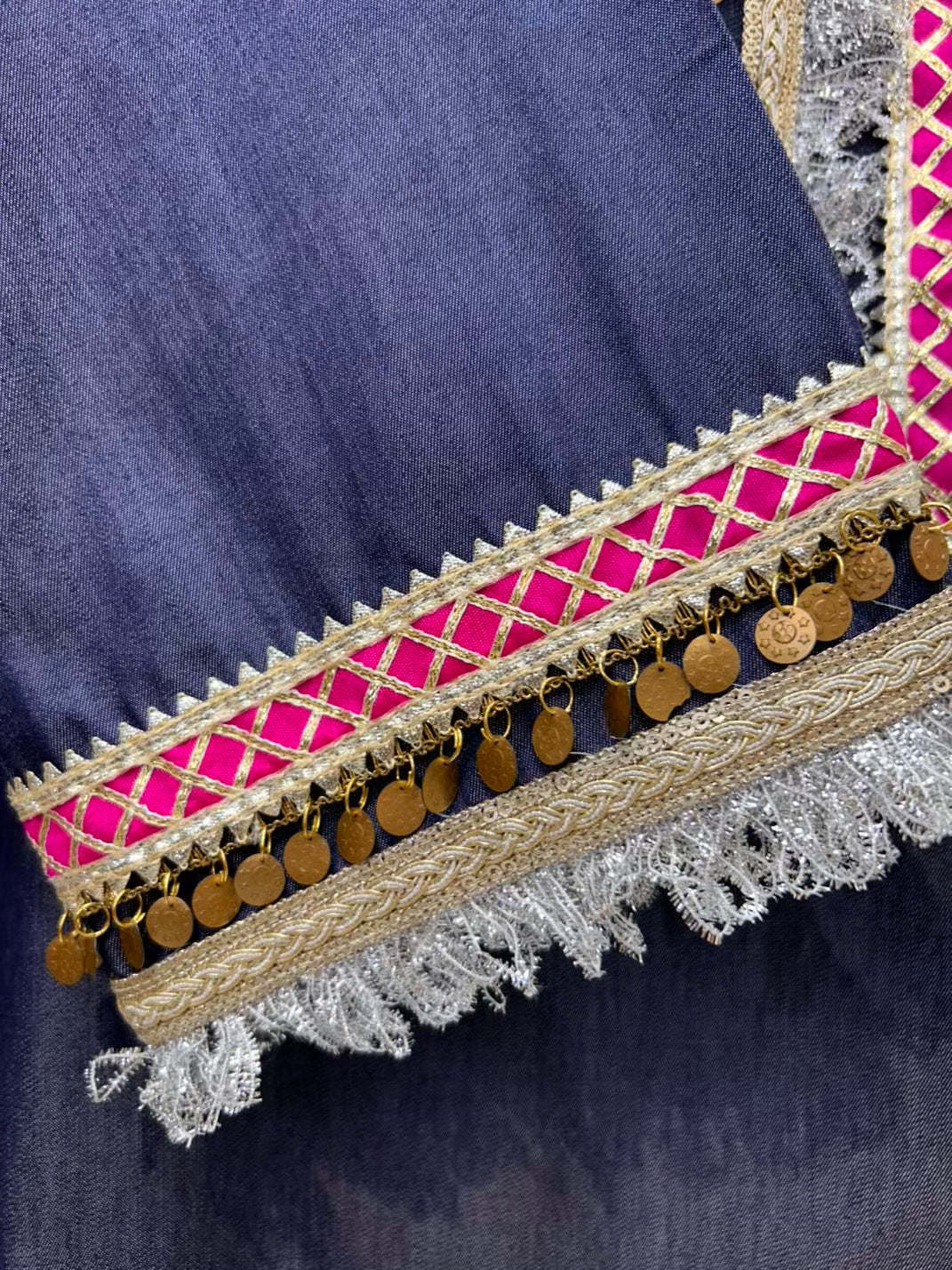 Zareh Kiran Gota Denim Set