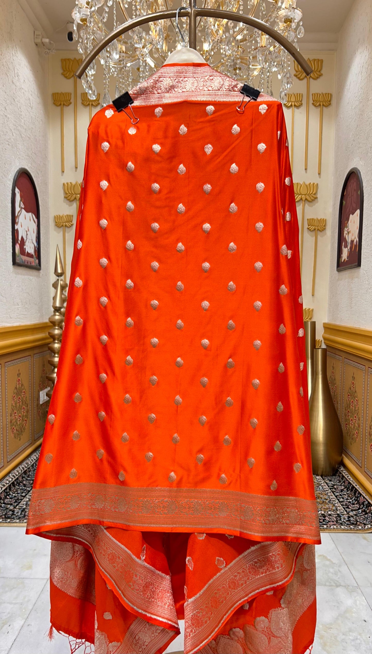 Riyara Banarasi Heirloom Suit (Orange)