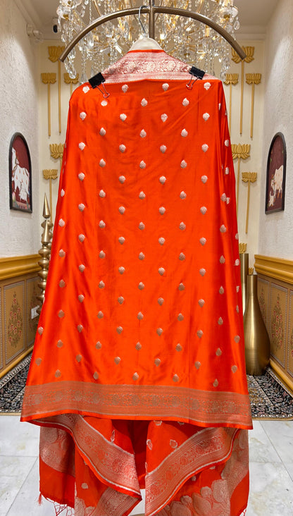 Riyara Banarasi Heirloom Suit (Orange)