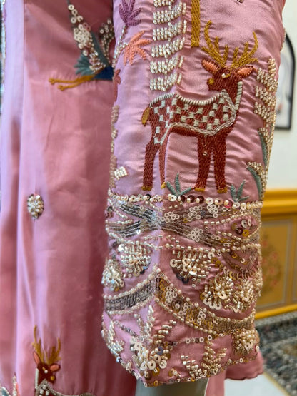 Meher Noor Sharara Set (Pink)