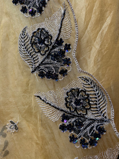 Zunairah Organza Suit (Yellow)