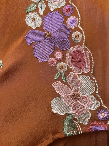 Resham Rang Suit (Rust)