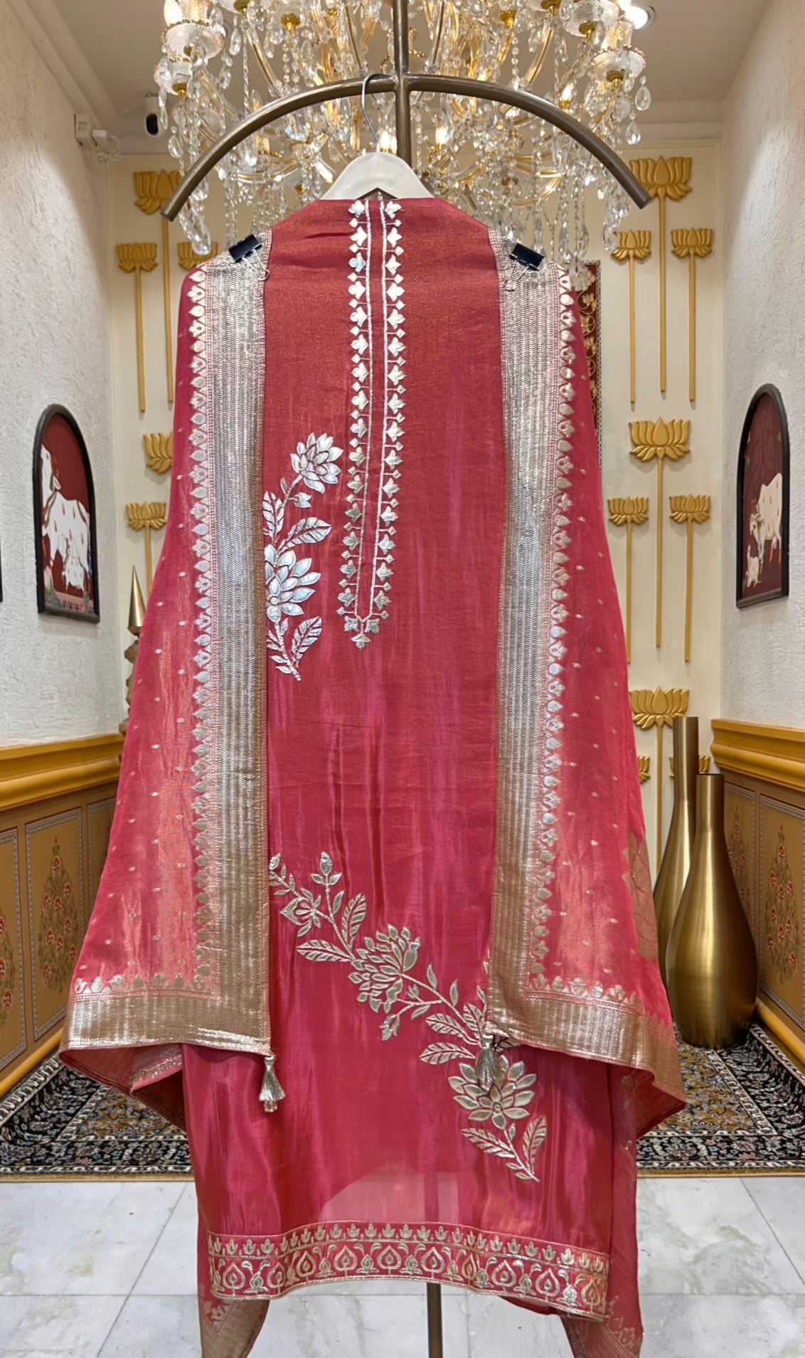 Arzella Banarasi Edge Suit (Magenta)