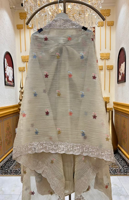 Naazira Resham Zari Suit (Beige)