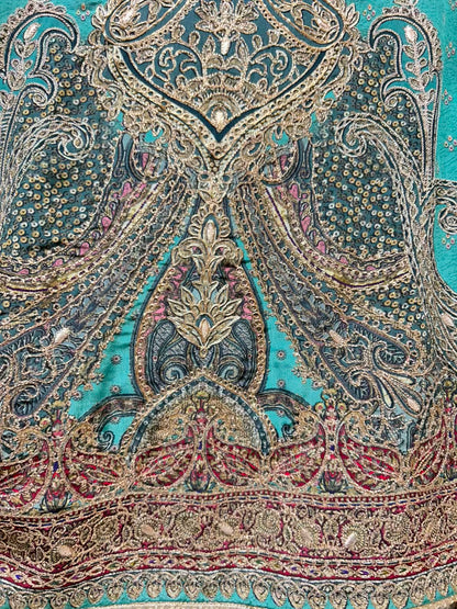 Ishqra Zari Bloom Suit (Green)