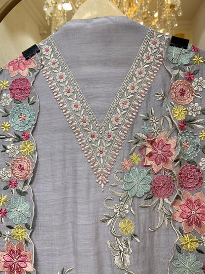 Nazneen Mul Naqsh Suit (Lavender)