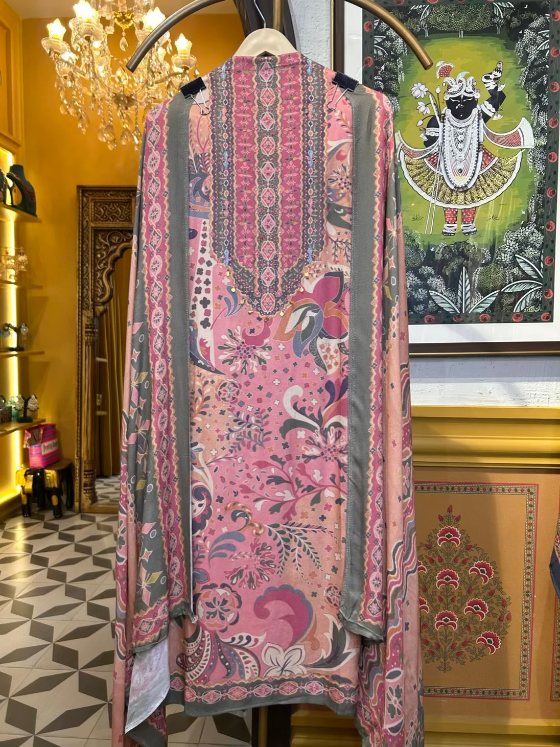 Eira Pashmina Suit (Pink)