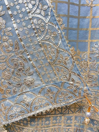 Zaylora Leather Élan Suit (Powder Blue)