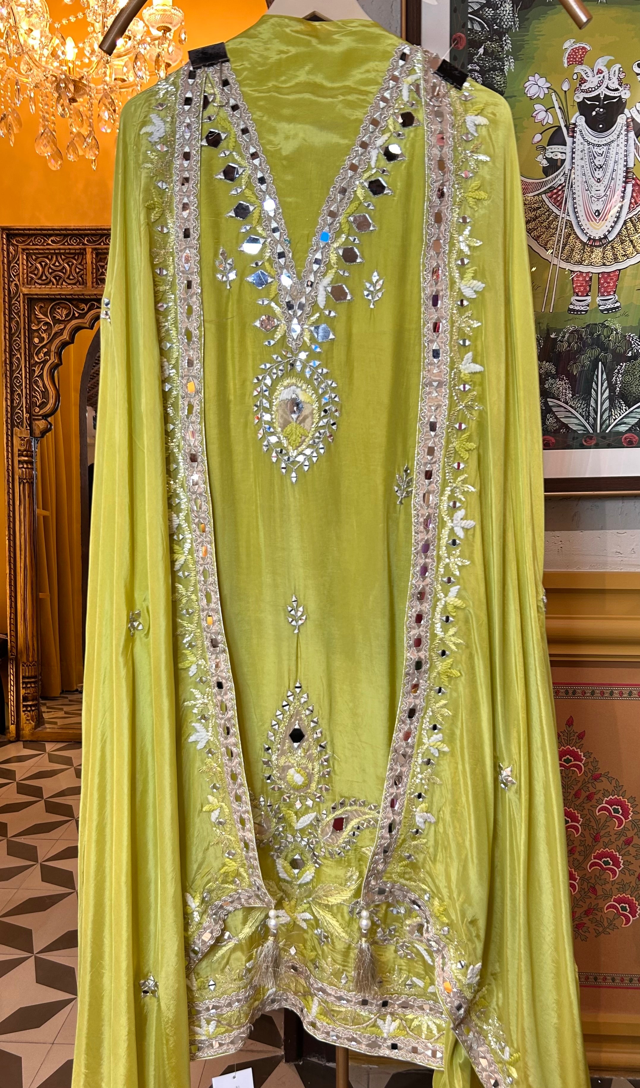 Aaina-e-Noor (Lemon Green)