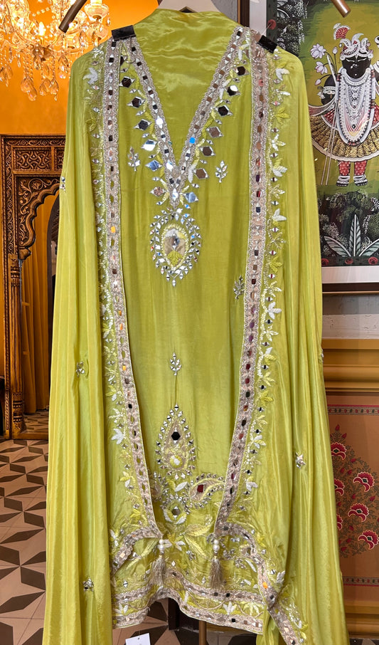 Aaina-e-Noor (Lemon Green)