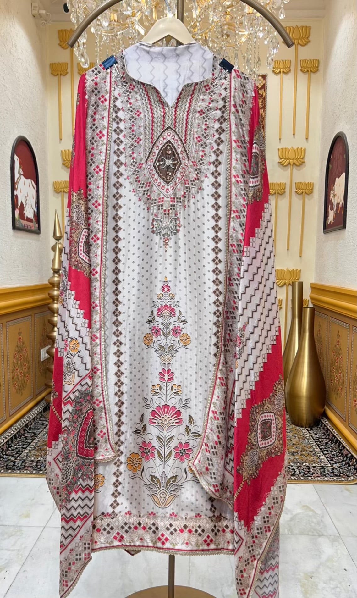 Zehraani Silk Naqsh Suit