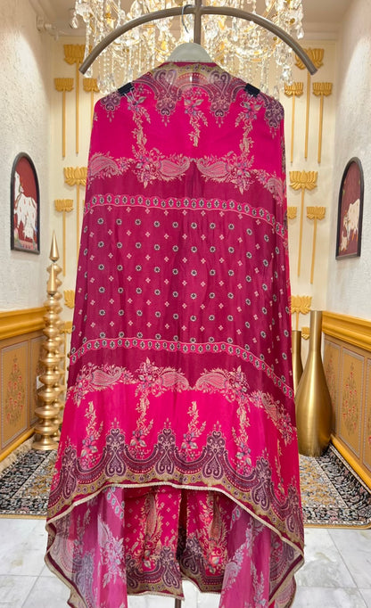 Avnira Crepe Suit (Magenta)