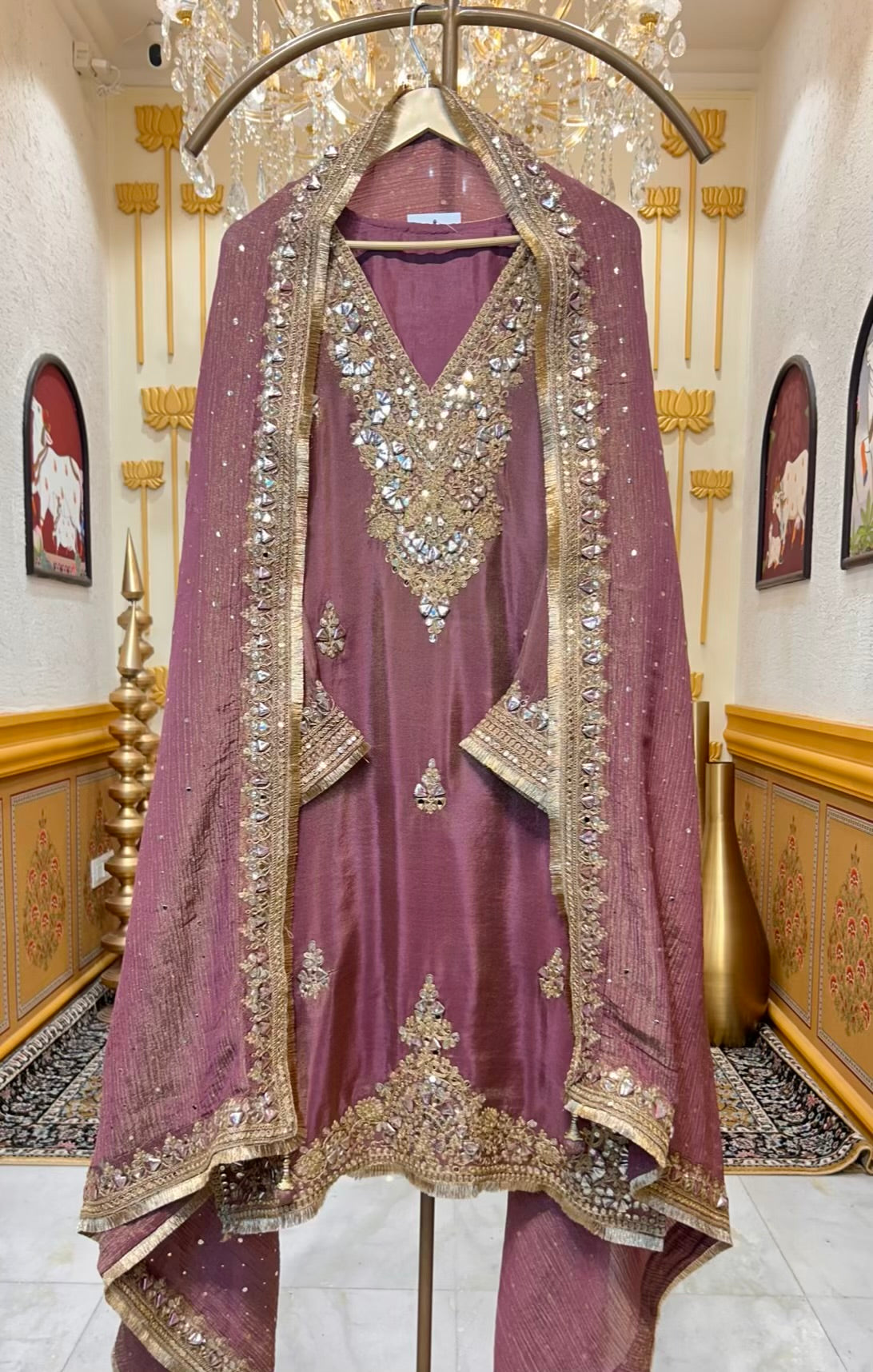 Sultana Shimmer Mukaish Set