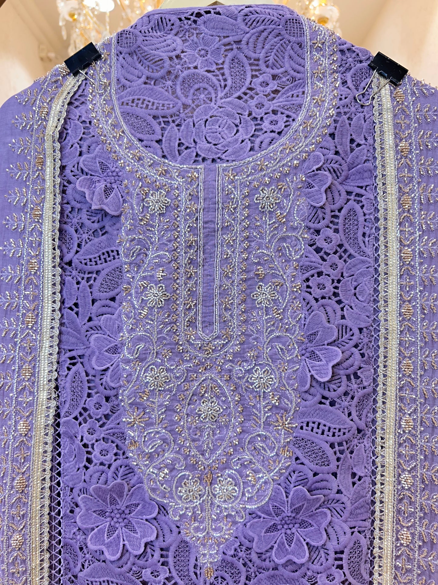 Ira Crochet Chanderi Suit