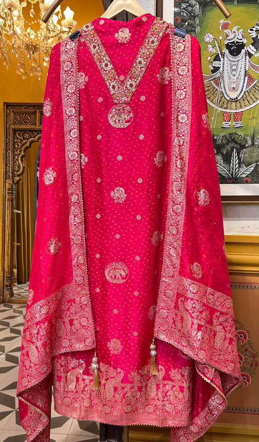 Zarwina Organza Suit (Pink)