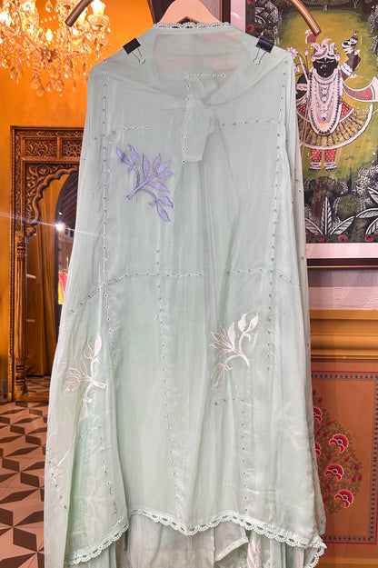 Zarnoor Organza Suit (Green)