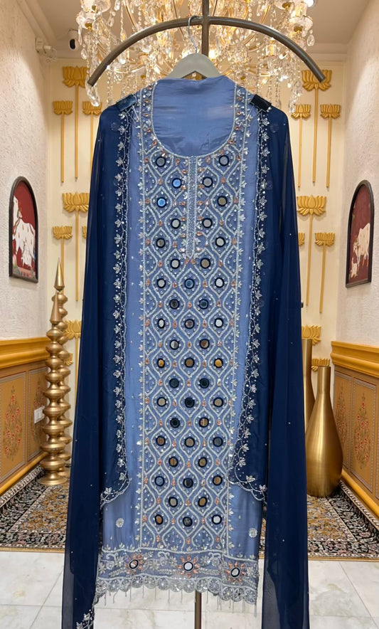 Zivara Sheesha Élan Suit (Blue)