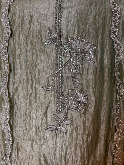 Sifat Shimmer Organza Suit (Green)