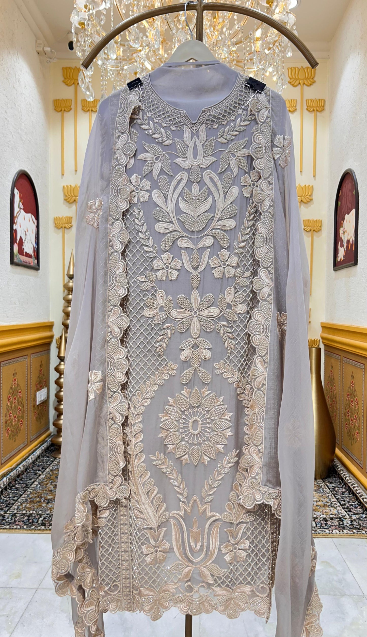 Zareeva Handcrafted Organza Suit