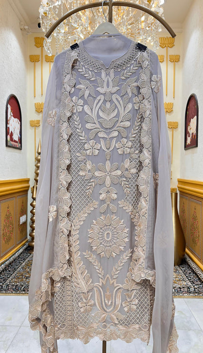 Zareeva Handcrafted Organza Suit