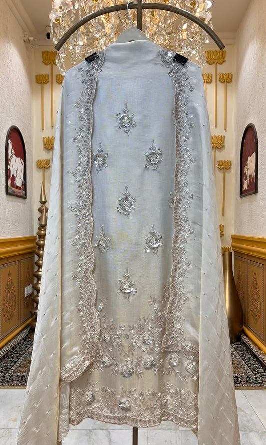 Noorvi Sequin Veil Organza Suit