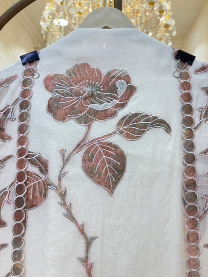Mehrnoor Appliqué Chanderi Suit