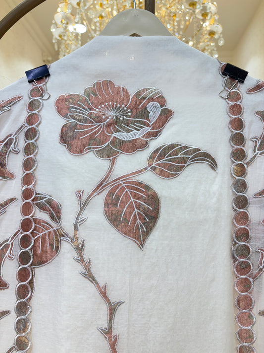 Mehrnoor Appliqué Chanderi Suit