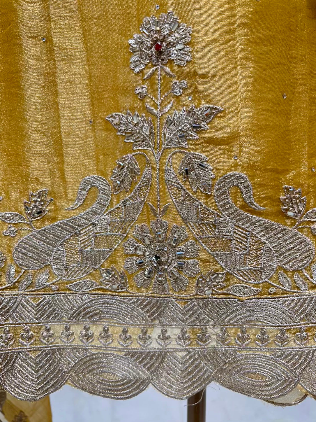 Aayra Organza Veil Suit (Mustard)