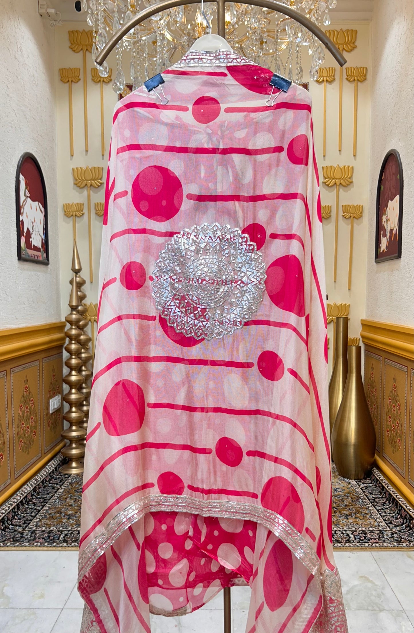 Elira Leather Naqsh Suit (Pink)