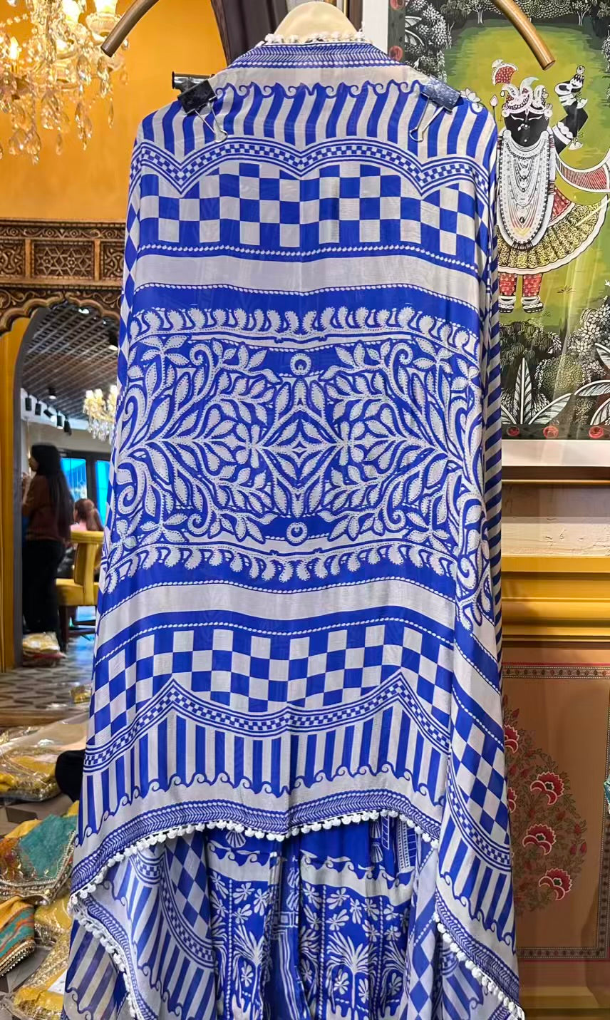 Sajawat Crêpe Suit (Blue)