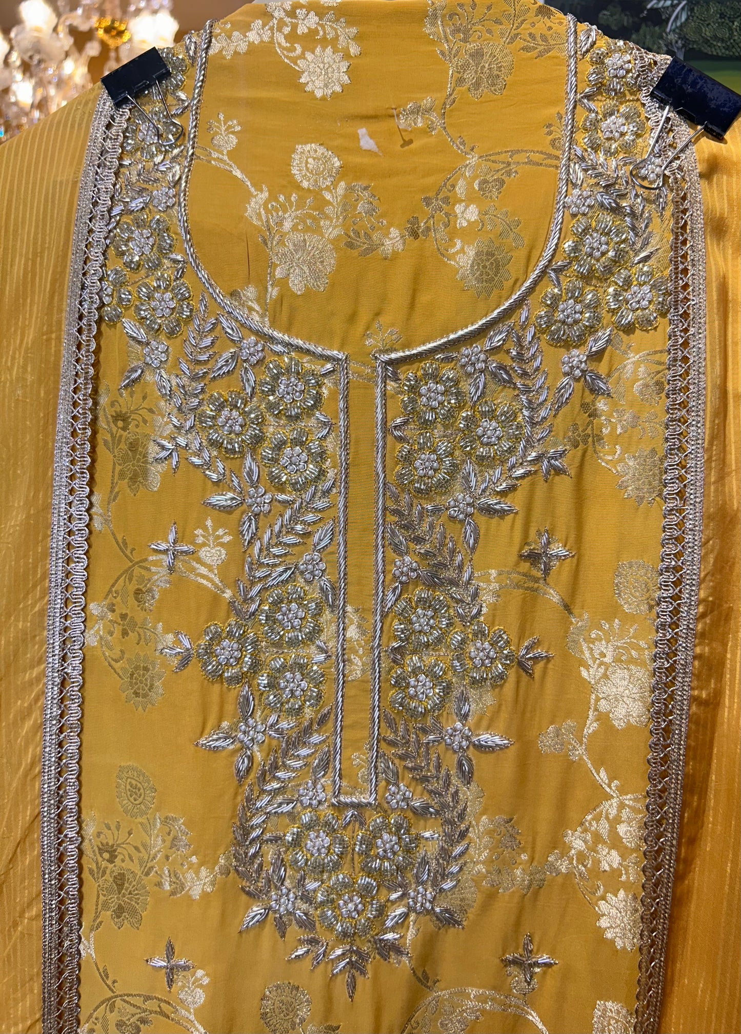 Zarmina Banarasi Suit (Yellow)