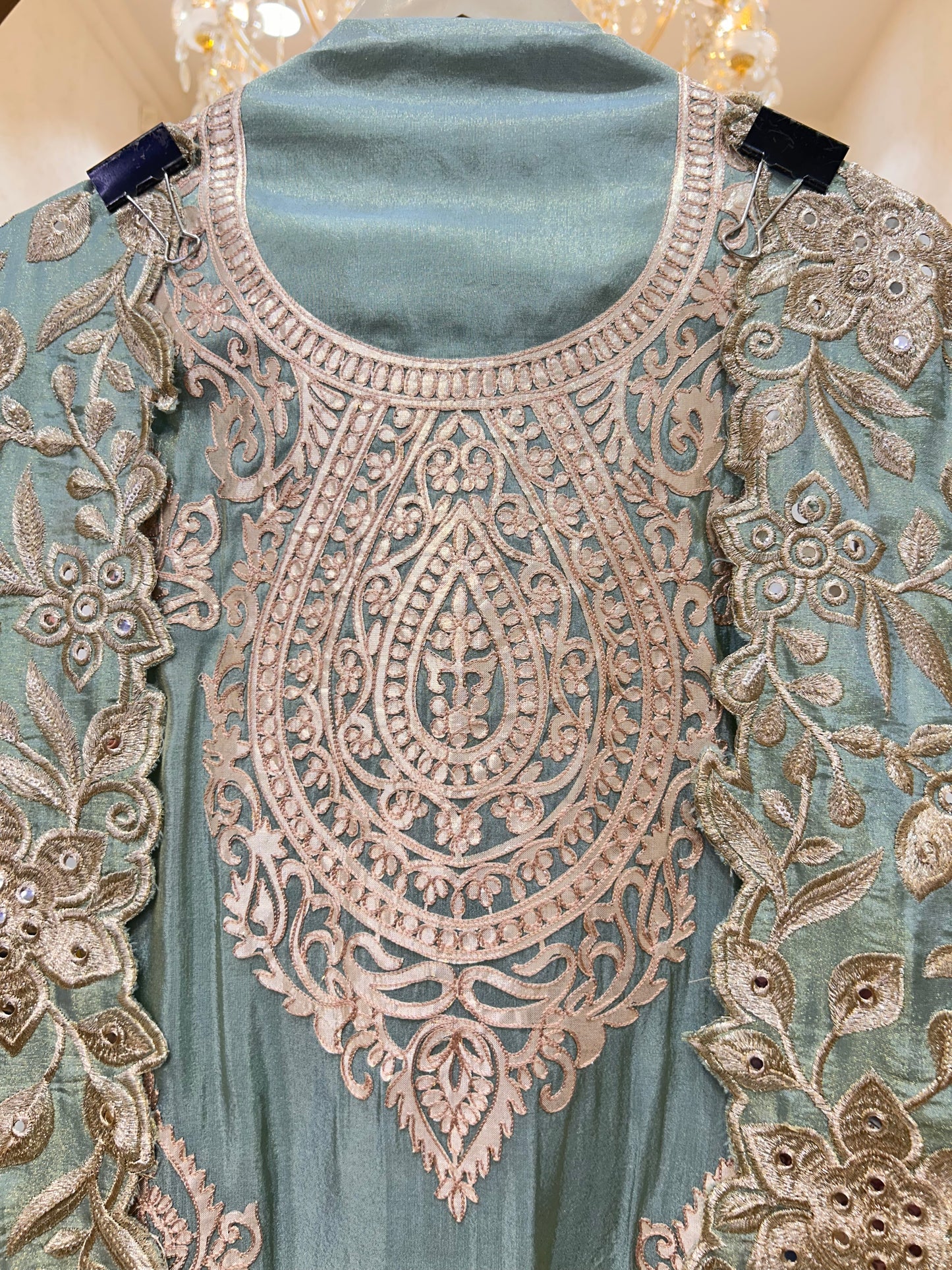 Ruhanshi Shimmer Silk Suit