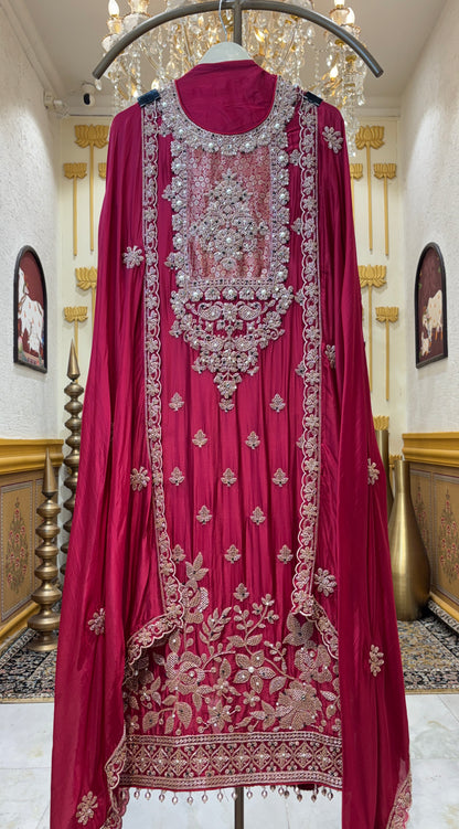 Elarune Silk Organza Suit