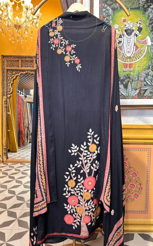Mehzaan Pashmina Suit (Black)