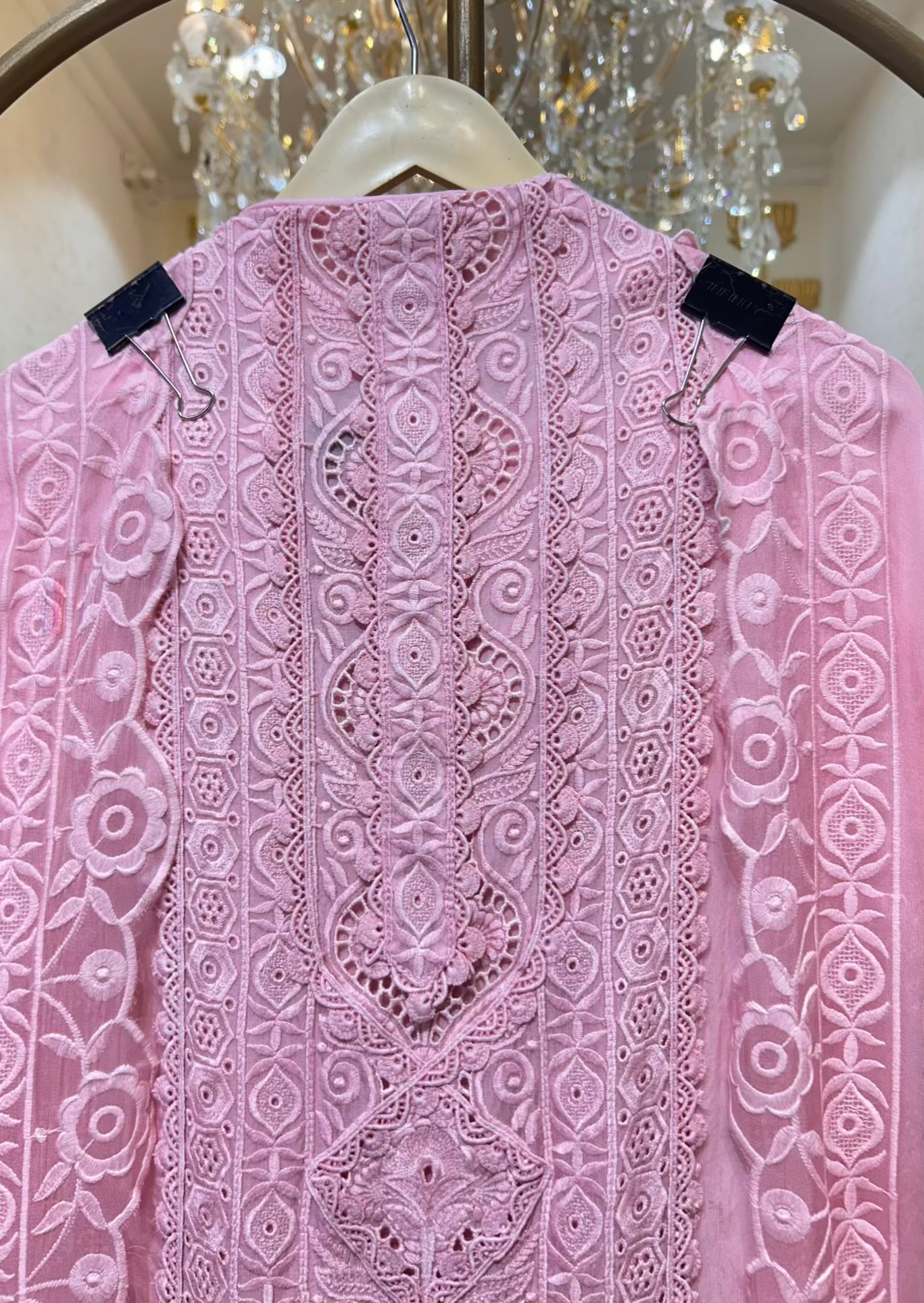 Aabira Lace Noor Suit (Pink)